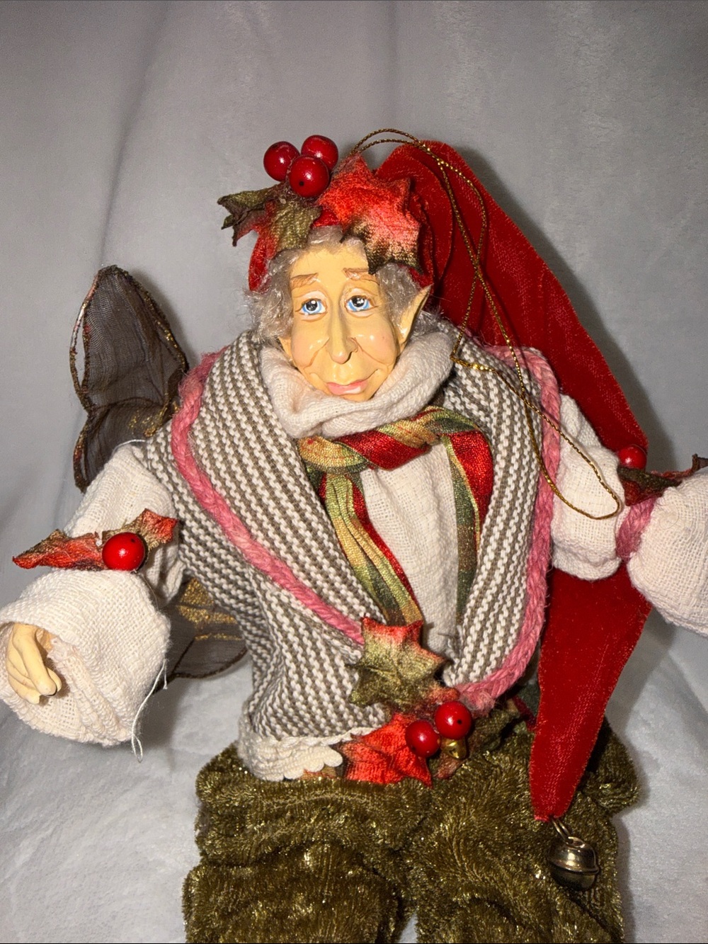 Mark Roberts Holiday Handsome Elf Doll - Red & Green Plush